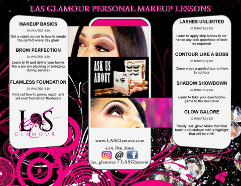 LAS GLAMOUR PERSONAL MAKE UP LESSONS - STARTING AT $30.00